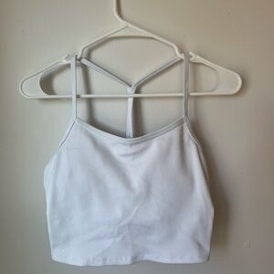Alo yoga crop top- sits right over ribs size Medium with built in bra.